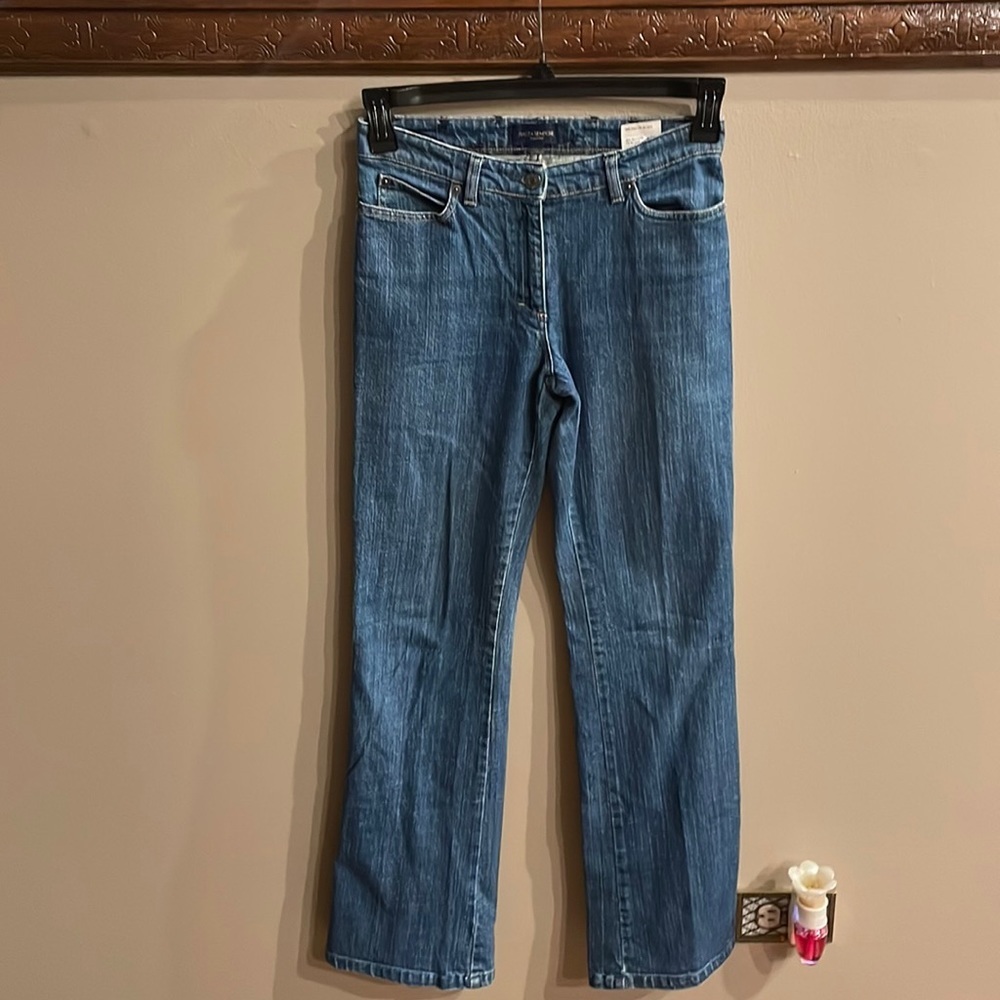 PIAZZA SEMPIONE  made in ITALY women’s boot cut Med wash denim jeans stretch 38 - Picture 2 of 14